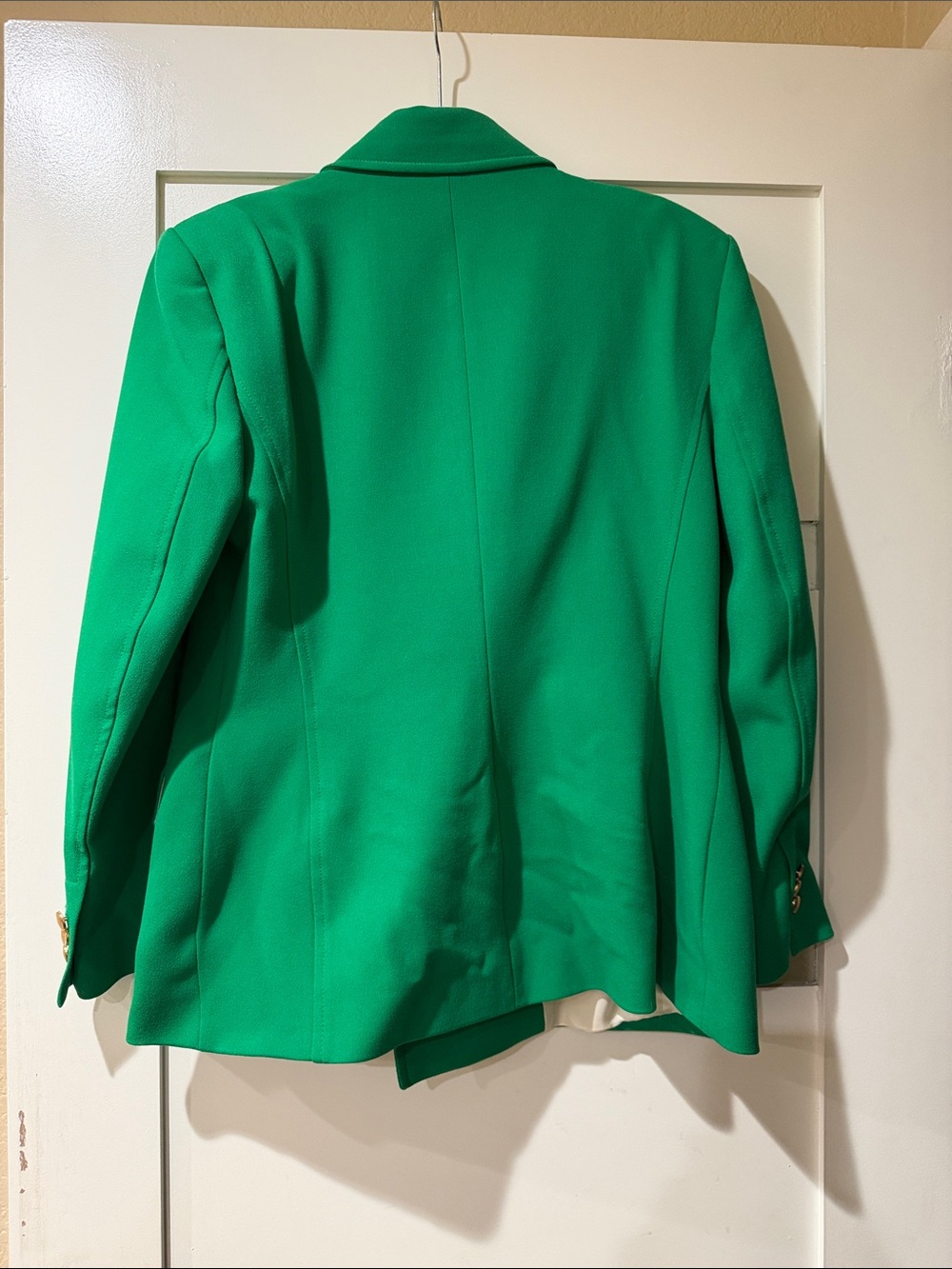 Zara Bright Green Double-Breasted Blazer with Gold Buttons - Picture 6 of 6